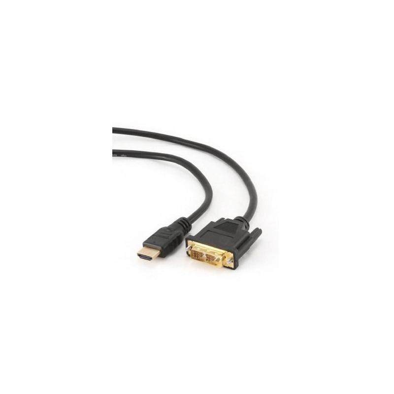 Kabel GEMBIRD CC-HDMI-DVI-6 (HDMI M - DVI-D M 1,8m kolor czarny)