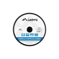 LANBERG KABEL HDMI M/M V2.1 40M 8K OPTYCZNY AOC CA-HDMI-30FB-0400-BK