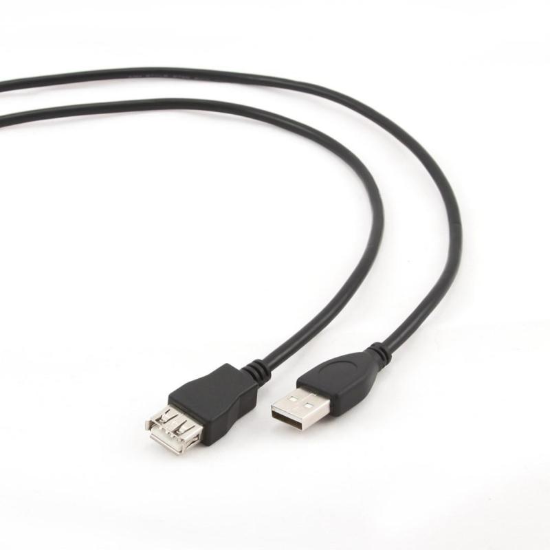 Kabel GEMBIRD CCF-USB2-AMAF-10 (USB 2.0 typu A F - USB 2.0 typu A M 3m kolor czarny)