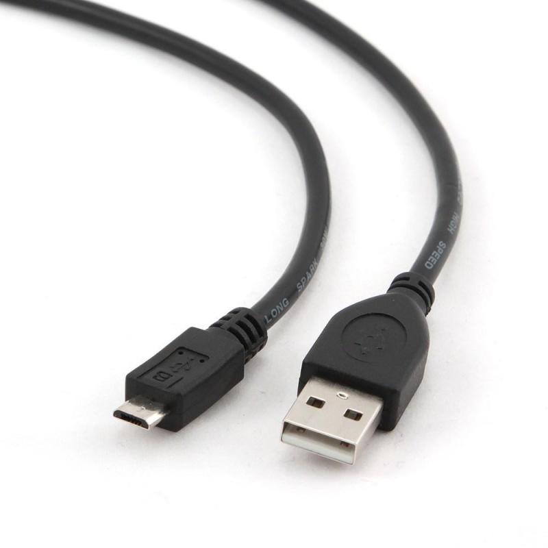 Kabel GEMBIRD CCP-MUSB2-AMBM-6 (USB M - Micro USB M 1,8m kolor czarny)