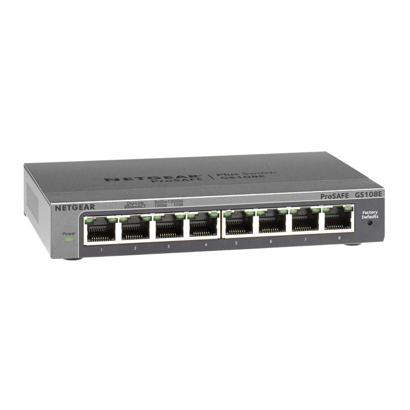 Switch NETGEAR GS108E-300PES (8x 10/100/1000Mbps)