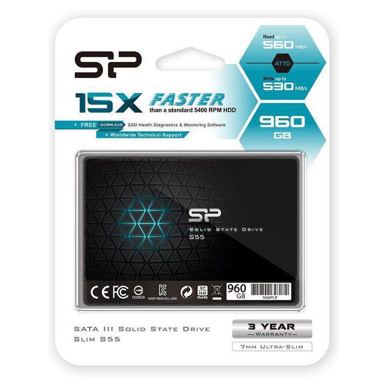 Dysk SSD Silicon Power S55 960GB 2.5" SATA3 (560/530) 7mm