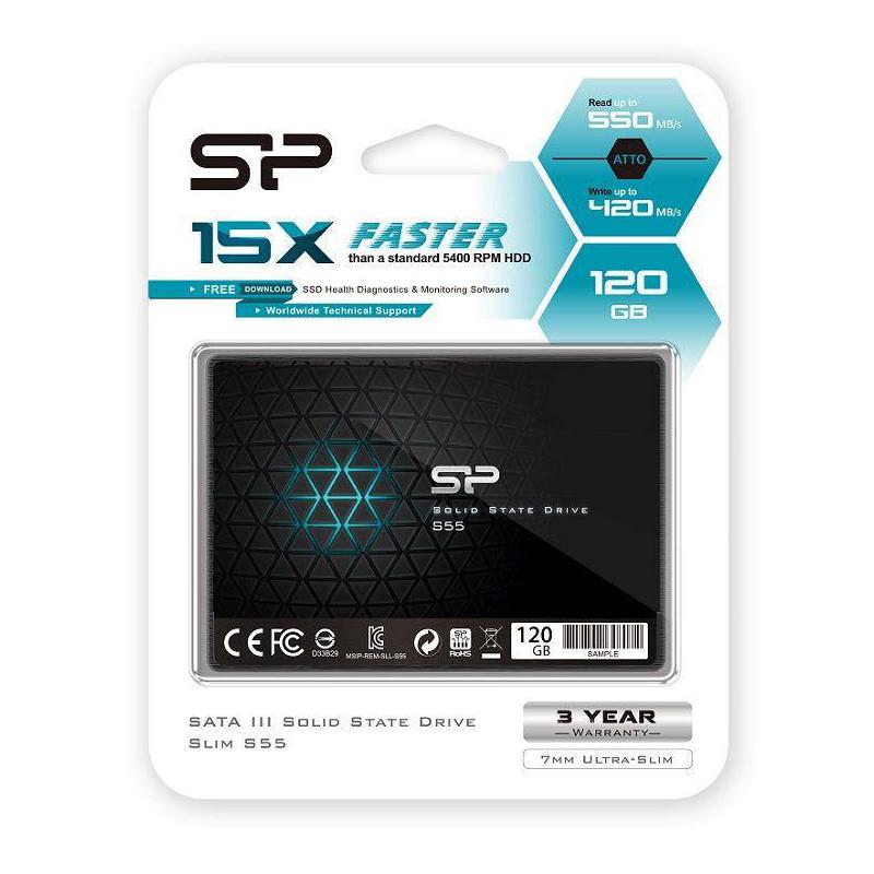 Dysk SSD Silicon Power S55 120GB 2.5" SATA3 (550/420) 7mm