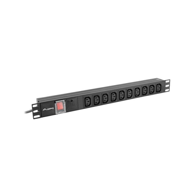 Listwa zasilająca Lanberg PDU-10I-0200-IEC-BK (10 gniazd w standardzie IEC320 10 A 2m kolor czarny)