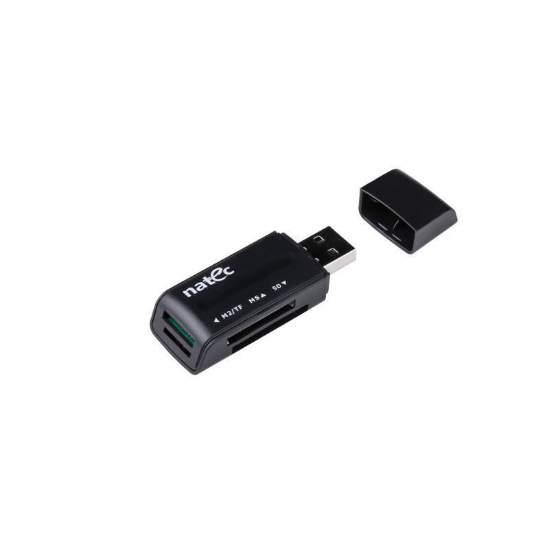 Czytnik kart Natec Mini Ant 3 SDHC MMC M2 MicroSD USB 2.0 Black