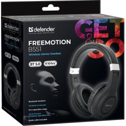 Słuchawki z mikrofonem Defender FREEMOTION B551 bezprzewodowe Bluetooth czarne