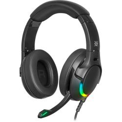 Słuchawki z mikrofonem Defender GALAXY PRO 7.1 VIRTUAL SOUND podświetlane RGB USB + GRA