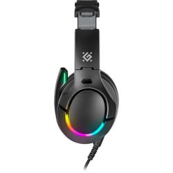 Słuchawki z mikrofonem Defender GALAXY PRO 7.1 VIRTUAL SOUND podświetlane RGB USB + GRA