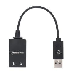 Karta dźwiękowa zewnętrzna Manhattan Streo 2.1 / USB-A 11cm