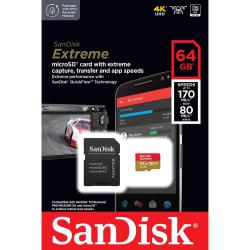 SANDISK EXTREME microSDXC 64 GB 170/80 MB/s A2