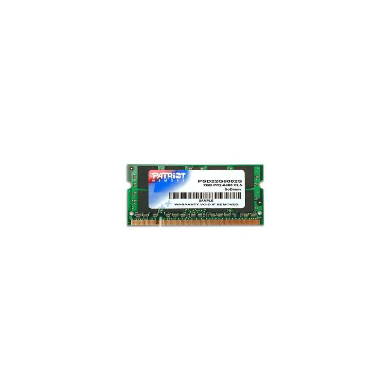 Pamięć Patriot Memory Signature PSD22G8002S (DDR2 SO-DIMM 1 x 2 GB 800 MHz CL6)