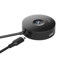 Hub Baseus CAHUB-F01 (3x USB 2.0 1x USB 3.0 kolor czarny)