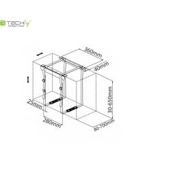 Uchwyt Techly na obudowę PC podblatowy, czarny
