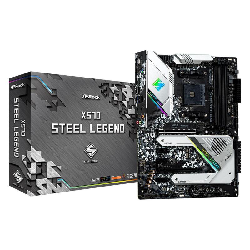 Płyta główna Asrock X570 Steel Legend 90-MXBAR0-A0UAYZ (AM4 4x DDR4 DIMM ATX Quad CrossFireX)