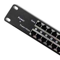 QOLTEC PATCH PANEL RACK | 48V | 24 PORTY | PASSIVE POE...