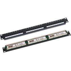 Patch panel A-LAN PK-U5-1 (1U 19" kat. 5e UTP 24xRJ-45)