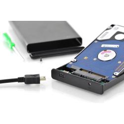 Obudowa DIGITUS USB 2.0 na dysk SSD/HDD 2.5" SATA II,...