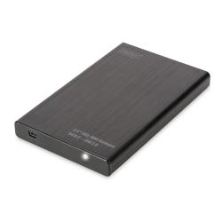 Obudowa DIGITUS USB 2.0 na dysk SSD/HDD 2.5" SATA II, 9.5/7.5 mm, aluminiowa