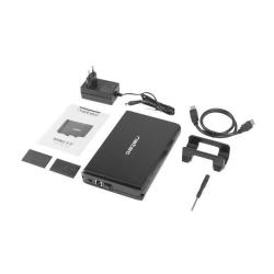 Obudowa na dysk HDD/SSD Natec RHINO USB 3.0 3.5" ALU Black Slim