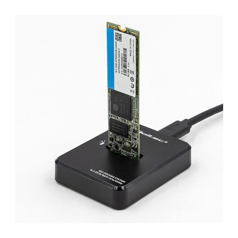 Stacja dokująca Qoltec dysków SSD M.2 SATA/PCIe | NGFF/NVMe | USB 3.1