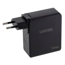 UNITEK ŁADOWARKA GAN 2X USB-C, USB-A, 140W