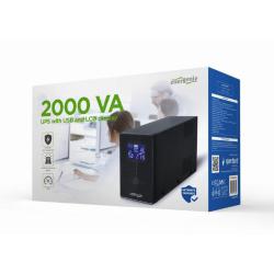 ENERGENIE ZASILACZ AWARYJNY UPS AVR 2000VA LCD, 3X C13, 2X SCHUKO, USB, RJ45