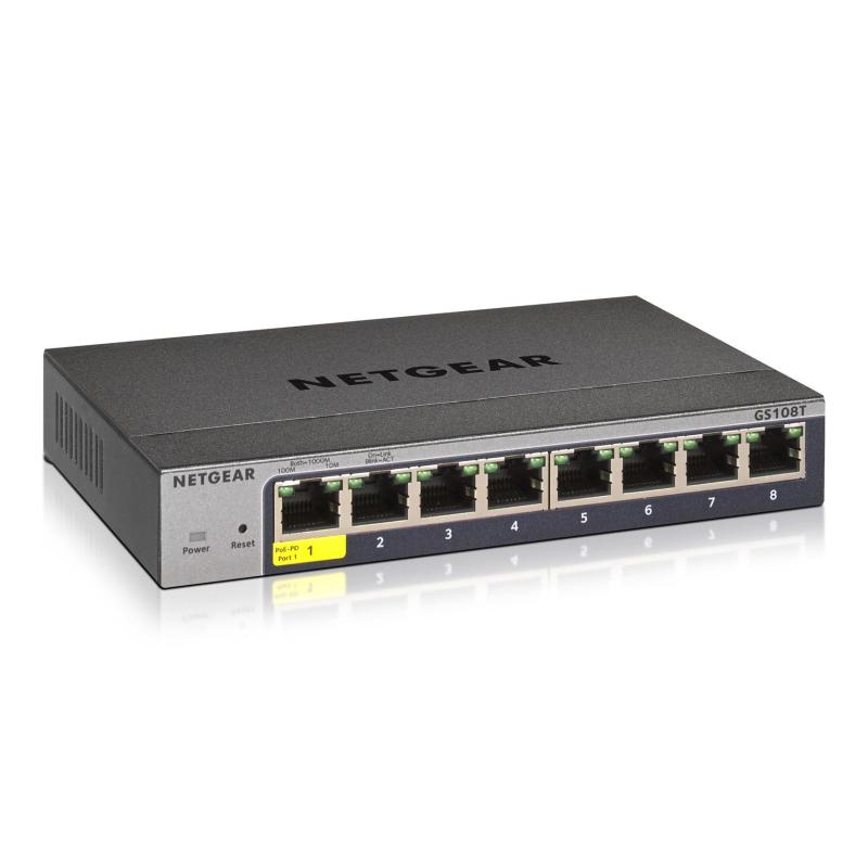 NETGEAR GS108T v3 8P GE SMART MANAGED PRO SWITCH