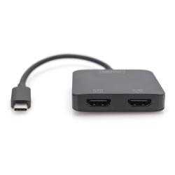 Hub/Koncentrator DIGITUS 2-portowy USB Typ C/2x HDMI...