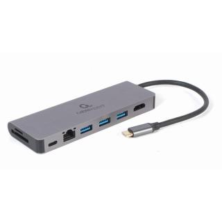 GEMBIRD MULTI ADAPTER USB TYP-C 5W1 HUB, HDMI, CZYTNIK...