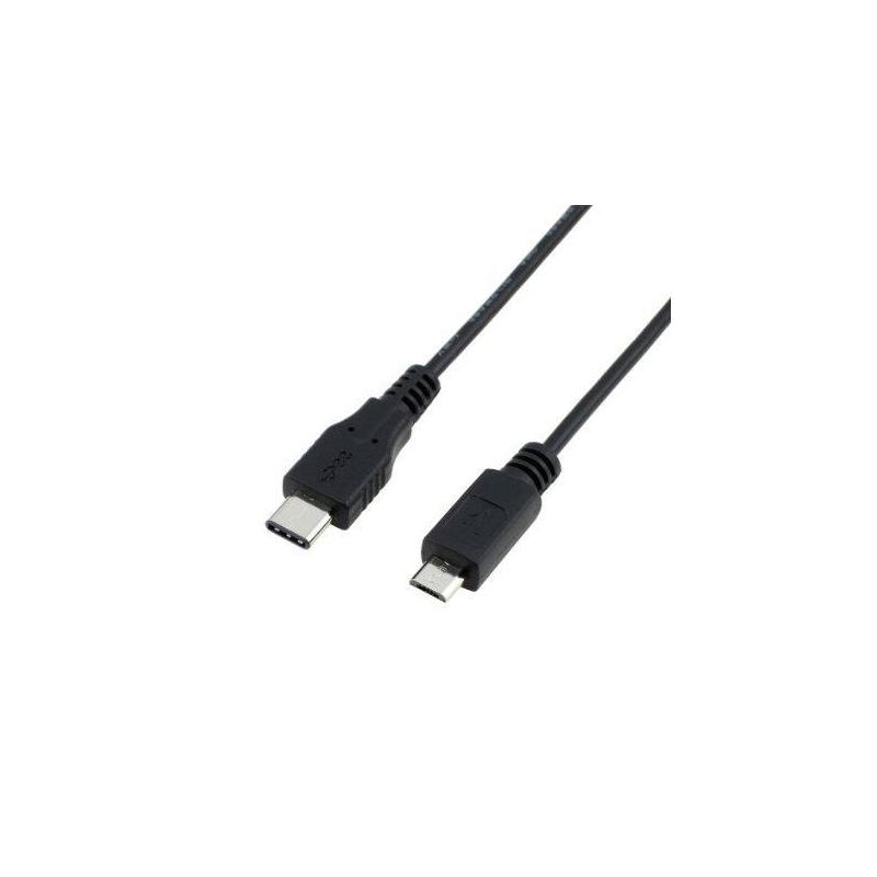 Kabel USB 2.0 Akyga AK-USB-16 micro USB B(M) - USB C(M) 1.0m czarny