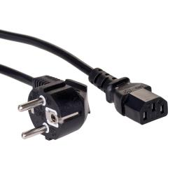 Kabel zasilający Akyga AK-PC-06A CEE 7/7 - IEC C13 250V/50Hz 10A 3m czarny