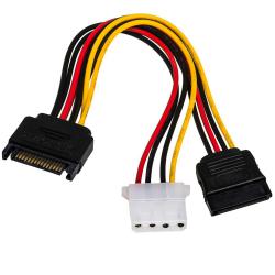 Kabel adapter Akyga AK-CA-32 SATA (M) - SATA (F) + Molex...