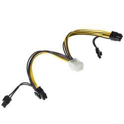 Kabel adapter Akyga AK-CA-55 PCI Express 6 pin (F) / 2x 8...