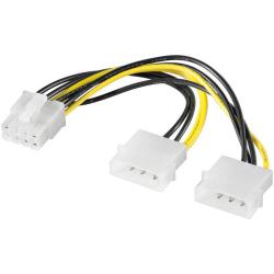 Kabel adapter Akyga AK-CA-29 2x Molex (M) - PCI-Express 8...