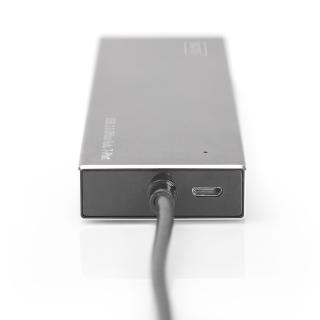 Hub USB 3.0/Koncentrator DIGITUS 7xUSB 3.0 SuperSpeed, aktywny, aluminium