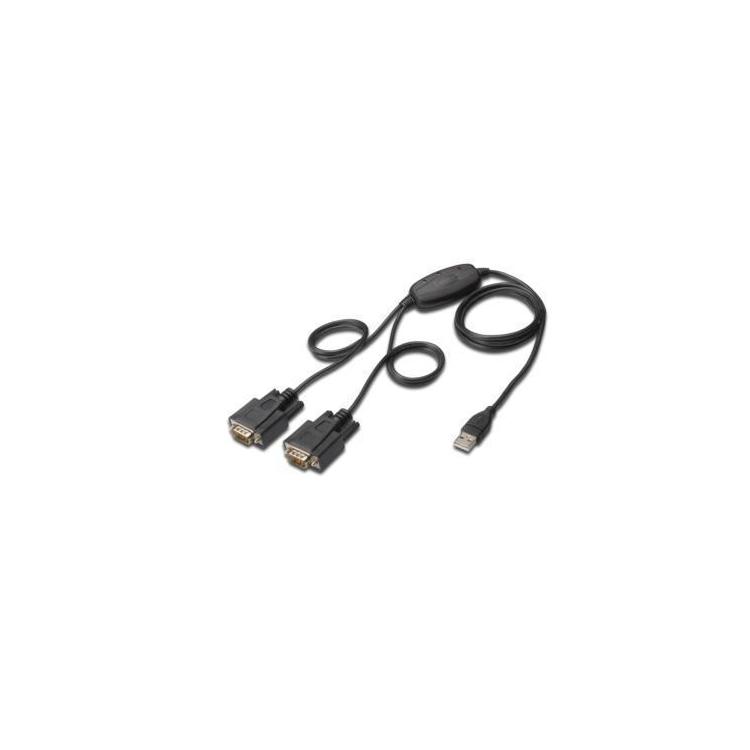 Konwerter USB 2.0 DIGITUS DA-70158 2xRS232, 1,5m