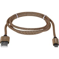 Kabel USB Defender AM-micro BM 1m 2.1A złoty