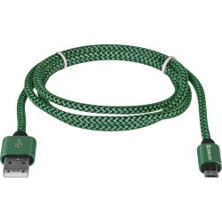 Kabel USB Defender AM-micro BM 1m 2,1A zielony