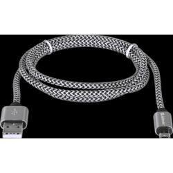 Kabel USB Defender AM-micro BM 1m 2,1A biało-czarny