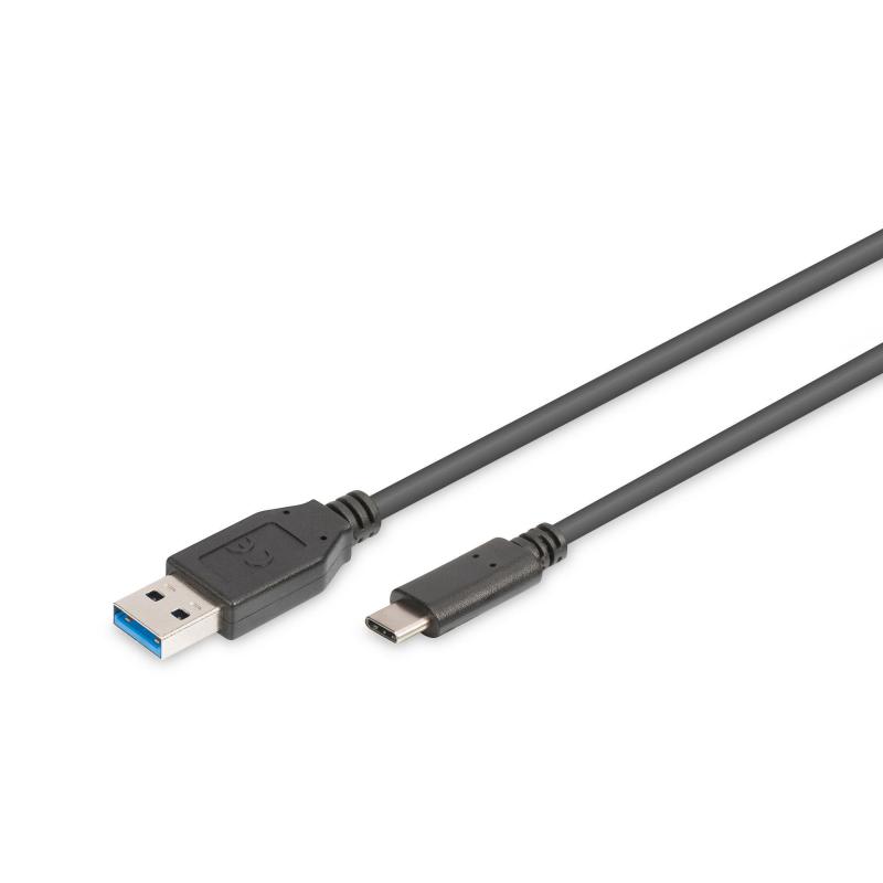 Kabel USB 3.0 DIGITUS SuperSpeed Typ USB A/USB C M/M czarny 1m