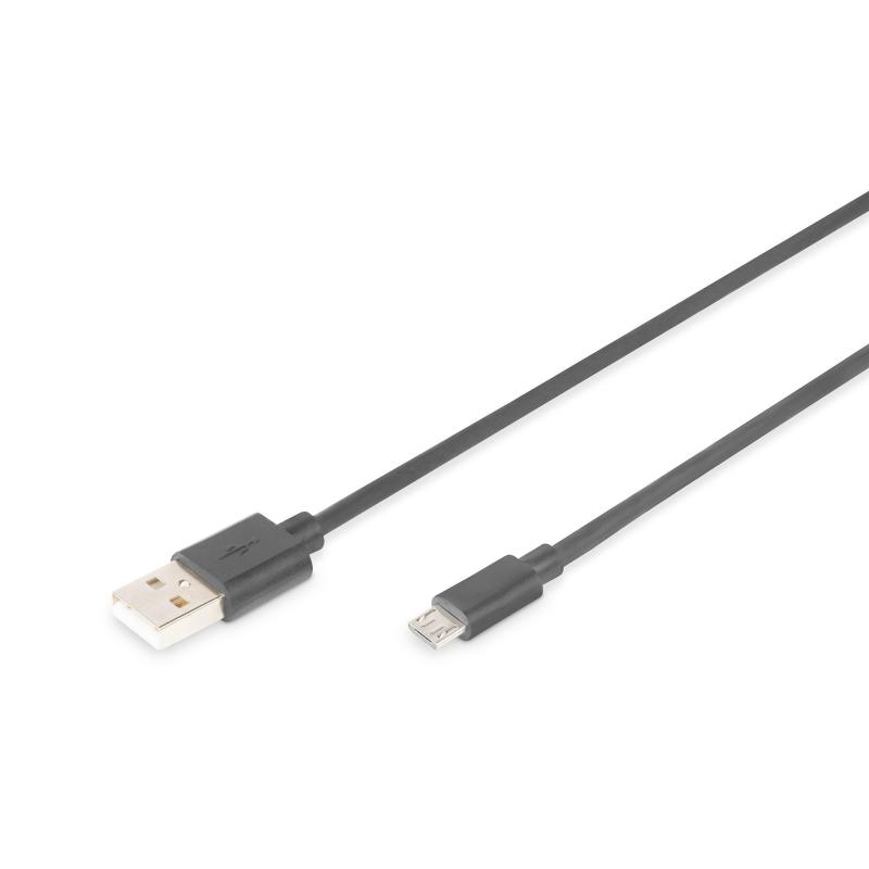 Kabel USB DIGITUS 2.0, typ A - B micro, 1m czarny