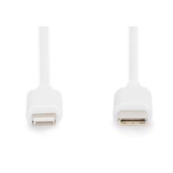 Kabel DIGITUS do transmisji danych/ładowania USB-C/Lightning MFI 2m biały