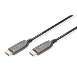 Kabel DIGITUS połączeniowy hybrydowy AOC HDMI 2.1 Ultra High Speed 8K60Hz UHD HDMI A/HDMI A M/M czarny 10m