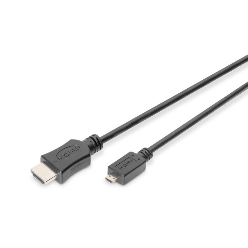 Kabel micro HDMI DIGITUS Highspeed Eth. 1.4 Full HD Typ D/A, M/M 1m