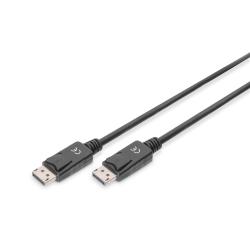 Kabel DisplayPort DIGITUS z zatrzaskami 4K 60Hz UHD Typ DP/DP M/M czarny 2m