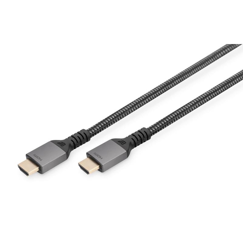 Kabel HDMI 2.1 DIGITUS PREMIUM połączeniowy Ultra HighSpeed 8K60Hz UHD Typ HDMI A/A M/M czarny 2m