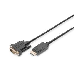 Kabel adapter DIGITUS DisplayPort z zatrzaskiem 1080p...