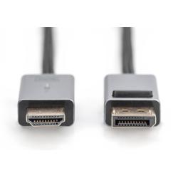 Kabel adapter DIGITUS PREMIUM DisplayPort - HDMI 4K 30Hz...