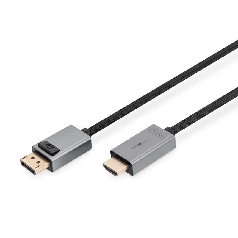 Kabel adapter DIGITUS PREMIUM DisplayPort - HDMI 4K 30Hz DP/HDMI M/M 1.8m