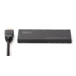 Rozdzielacz (Splitter) DIGITUS Ultra Slim HDMI 1x4, 4K 60Hz 3D HDR, HDCP 2.2, 18 Gbps, Micro USB